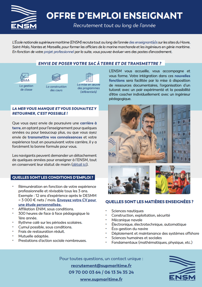 emploi ENSM